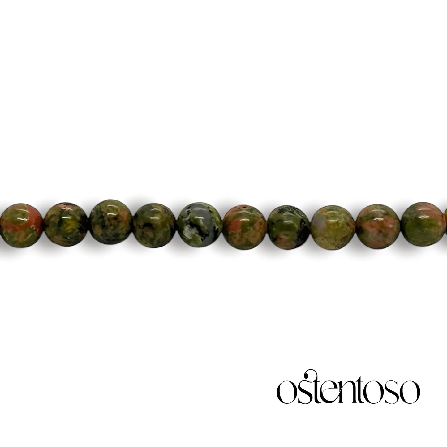 Pulsera Unakita esferica tamaño No. 6 mm.