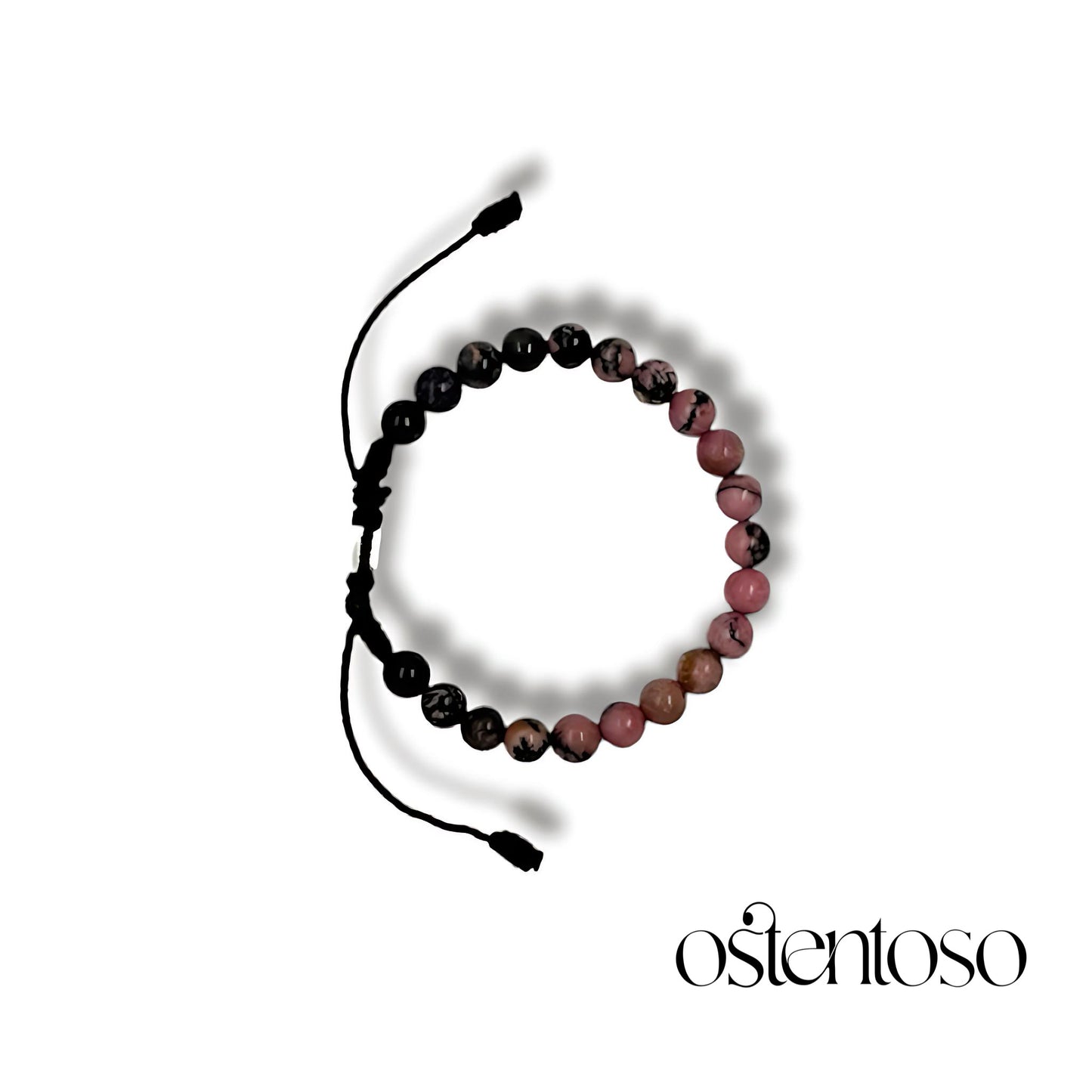 Pulsera Rodonita esferica tamaño No. 6 mm.