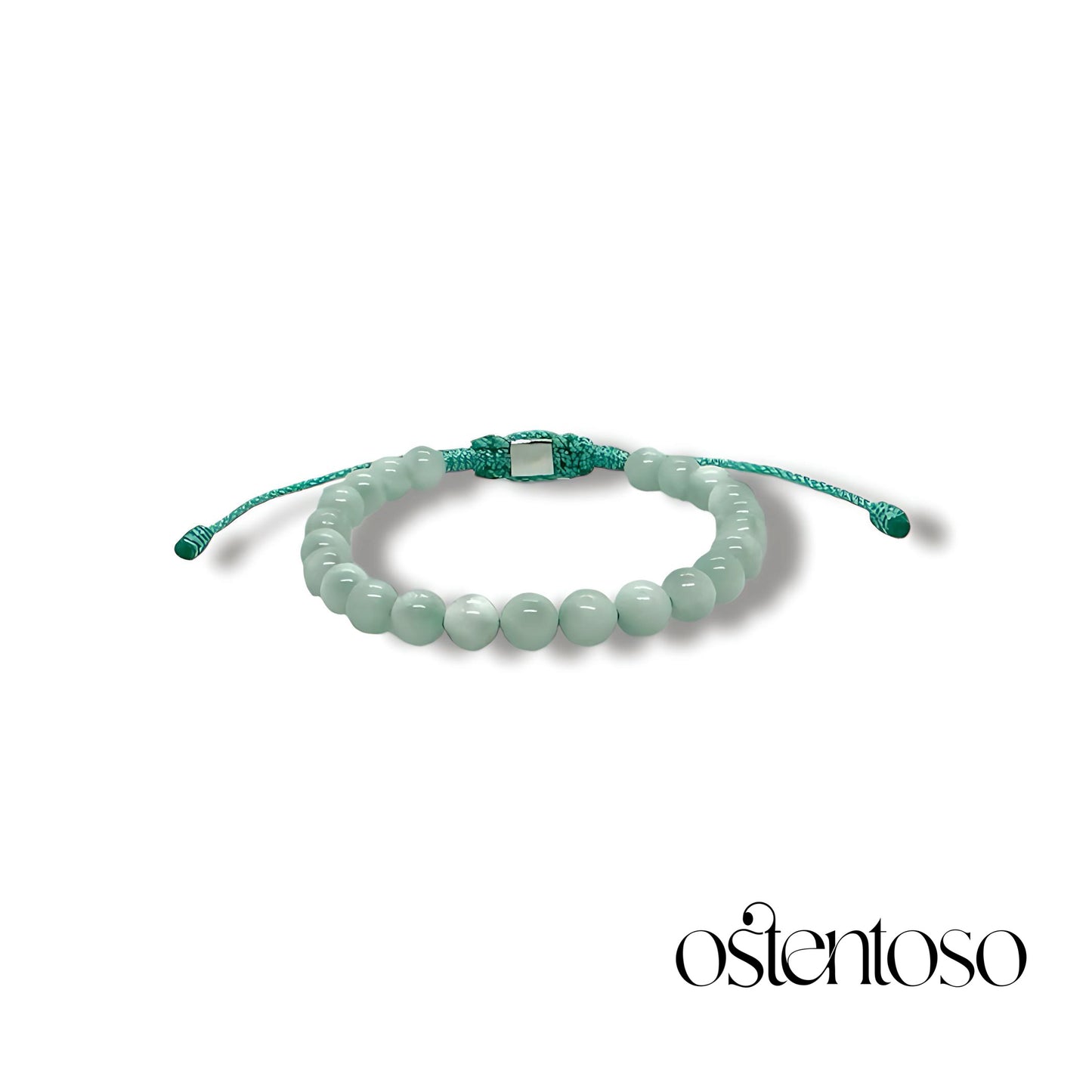 Pulsera Angelita verde esferica tamaño No. 6 mm.