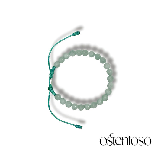Pulsera Angelita verde esferica tamaño No. 6 mm.