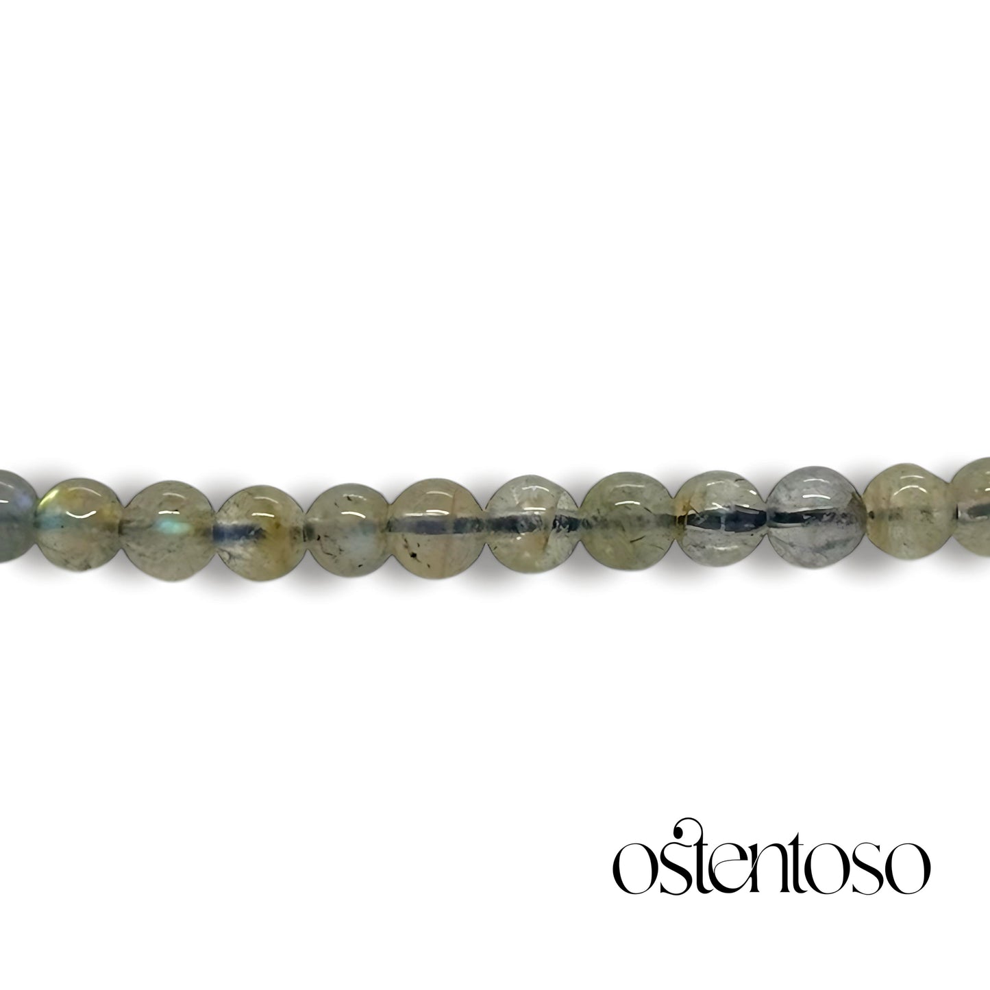 Polished spherical Labradorite bracelet size No. 6 mm.