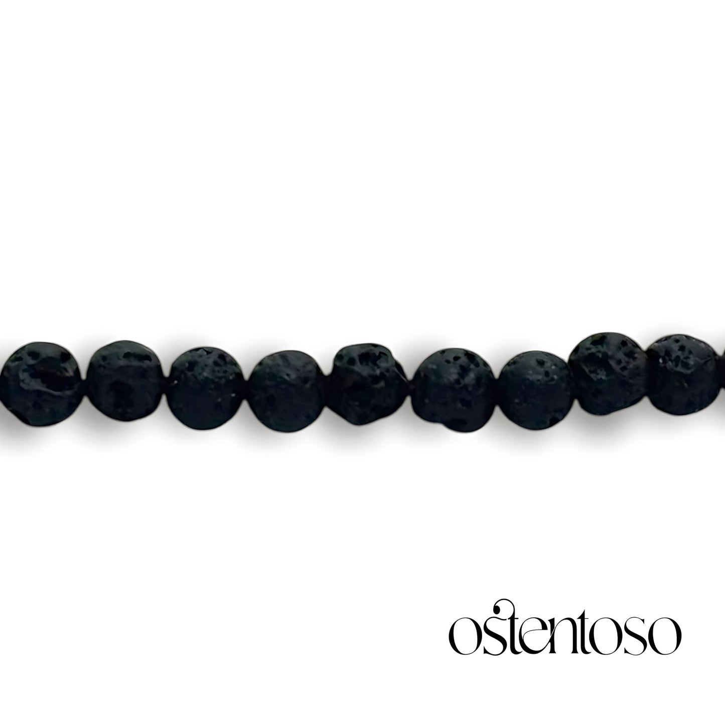 Spherical volcanic rock bracelet size No. 6 mm.