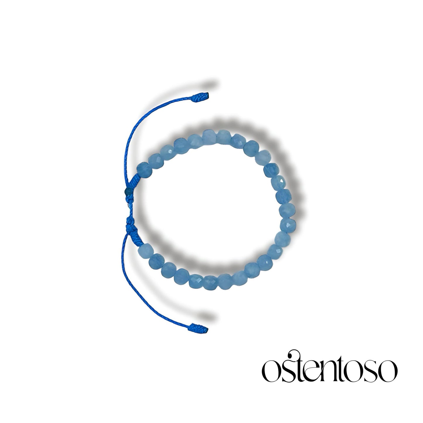 Blue Quartz bracelet faceted cubic size No. 6 mm.