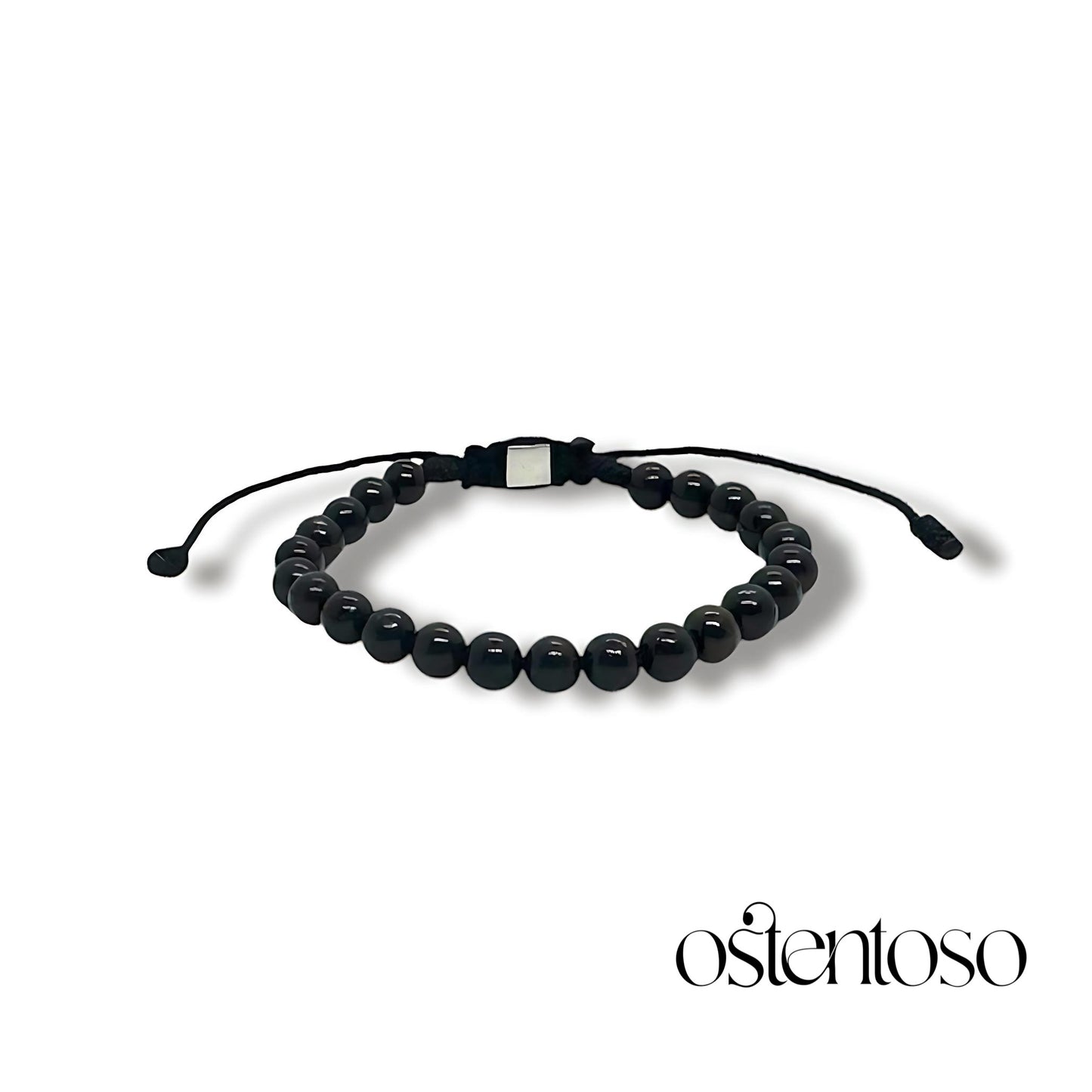 Pulsera Shungita esferica tamaño No. 6 mm.