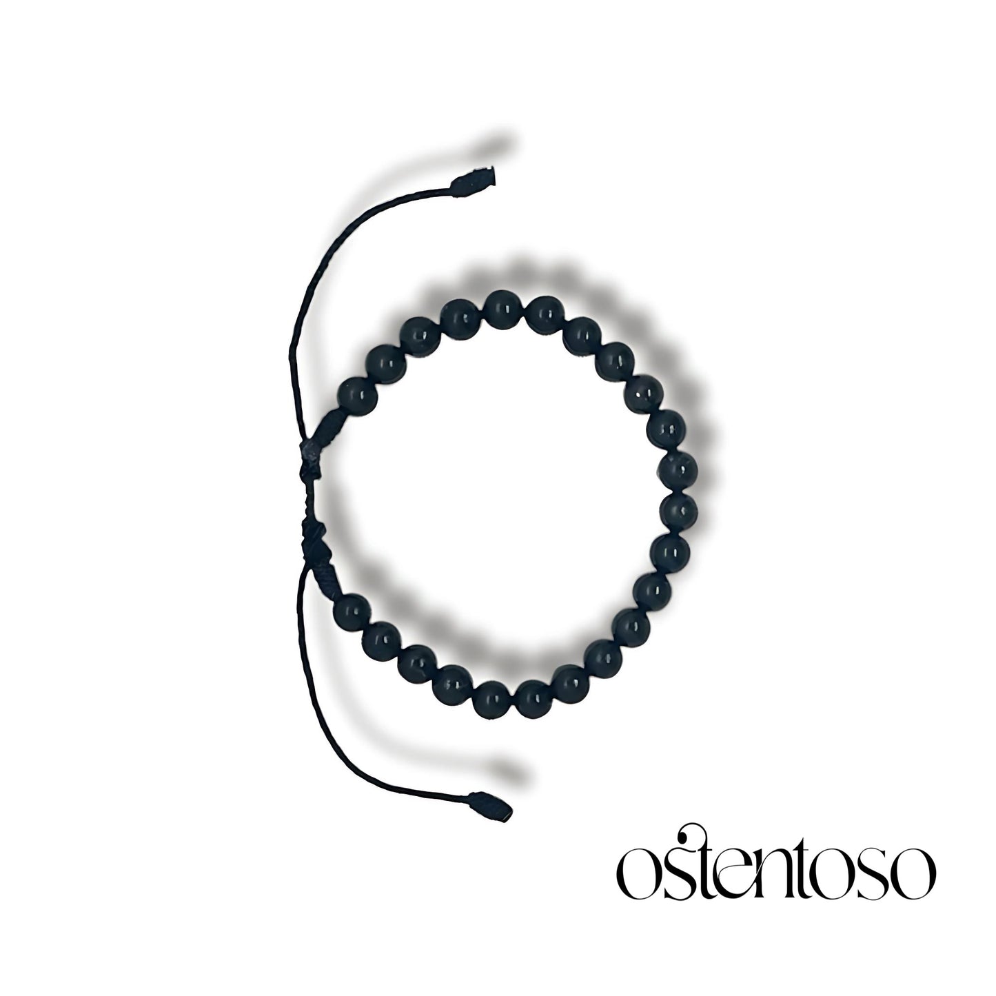 Pulsera Shungita esferica tamaño No. 6 mm.