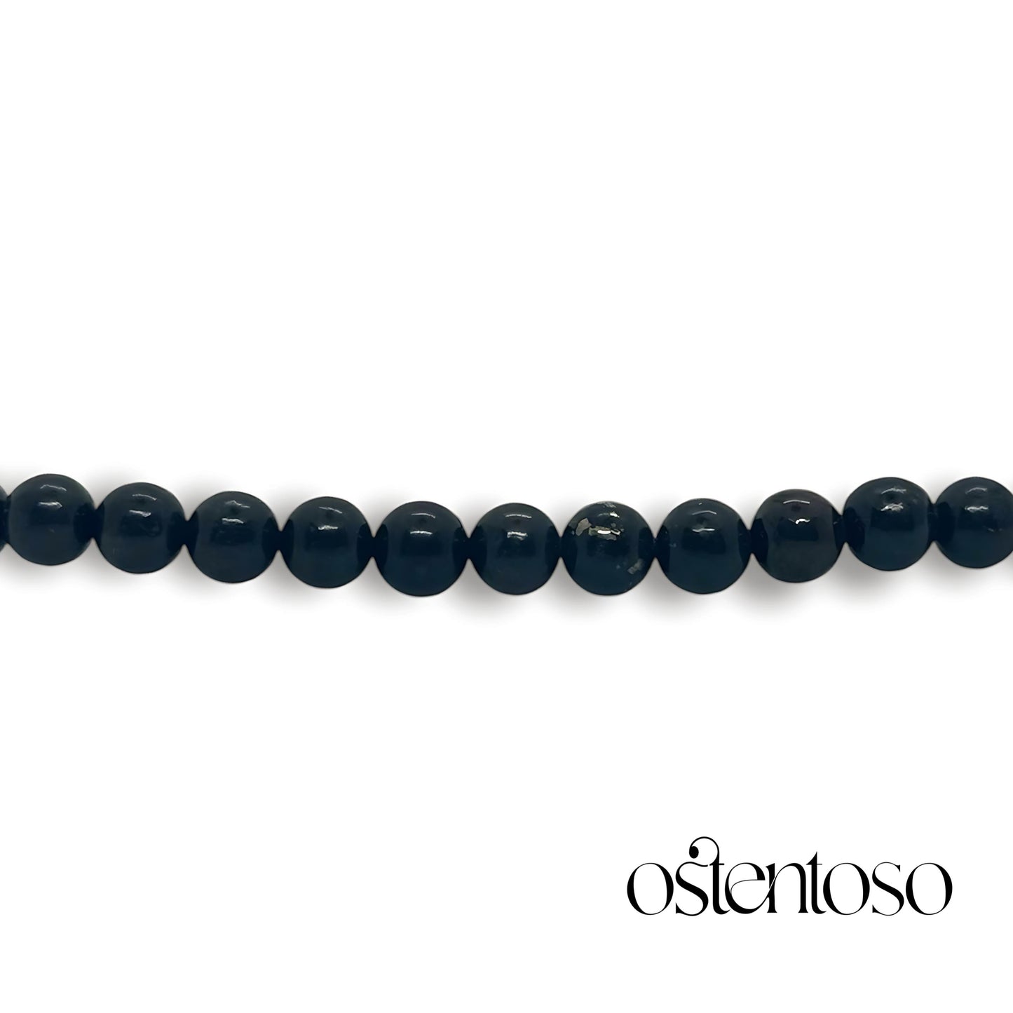Pulsera Shungita esferica tamaño No. 6 mm.