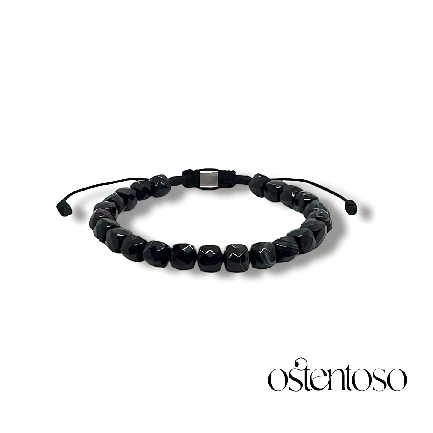 Pulsera Sardonice cubica tamaño No. 6 mm.