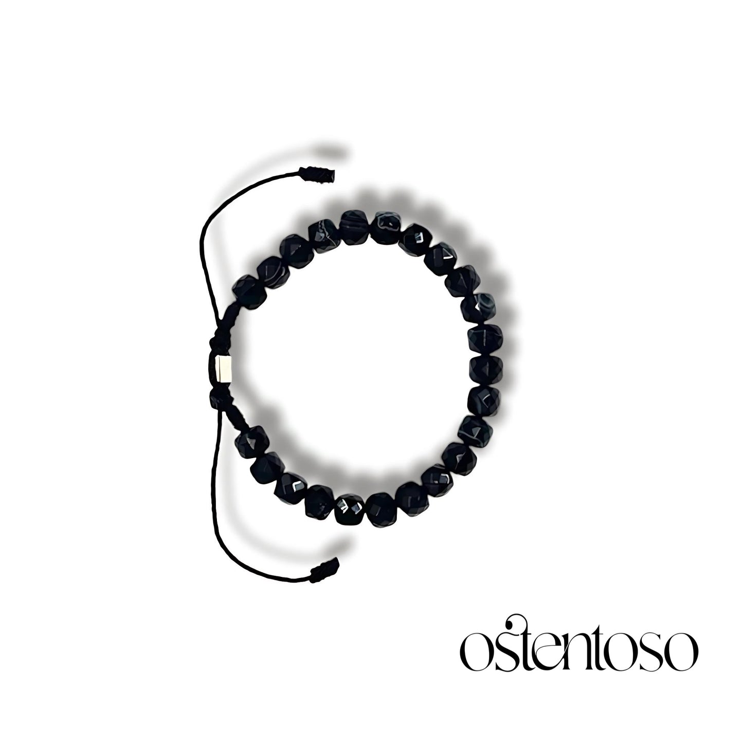 Pulsera Sardonice cubica tamaño No. 6 mm.