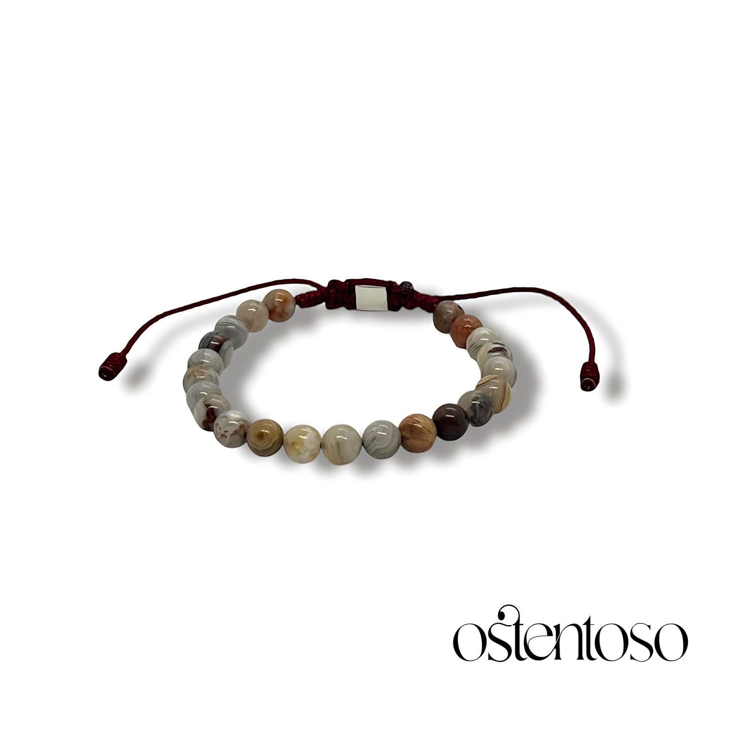 Pulsera Agata Laguna esferica tamaño No. 6 mm.