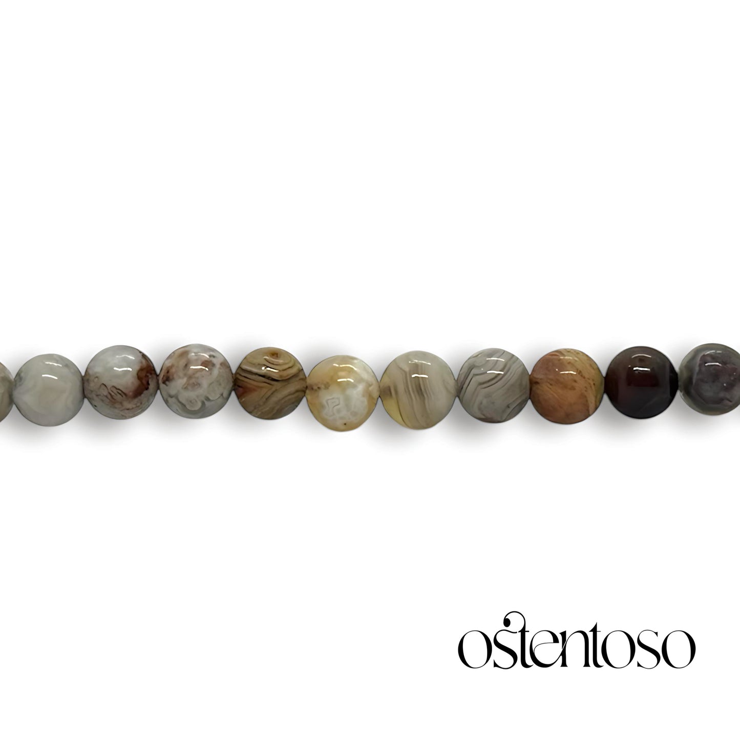 Pulsera Agata Laguna esferica tamaño No. 6 mm.