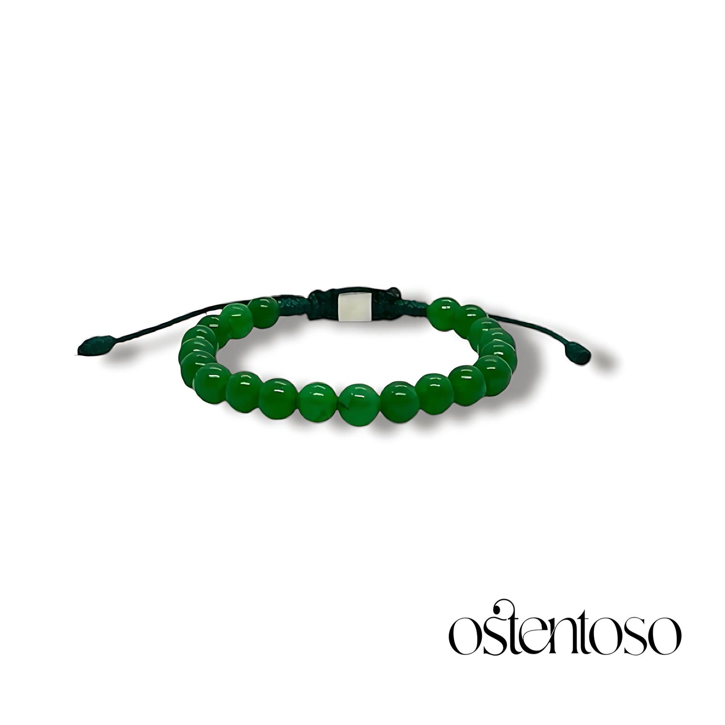 Spherical green Jade bracelet size No. 6 mm.