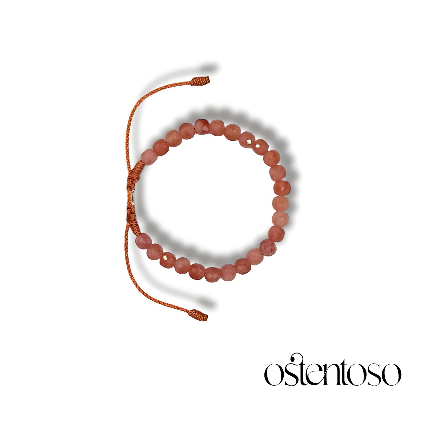 Sunstone (Heliolite) bracelet, cubic size No. 6 mm.