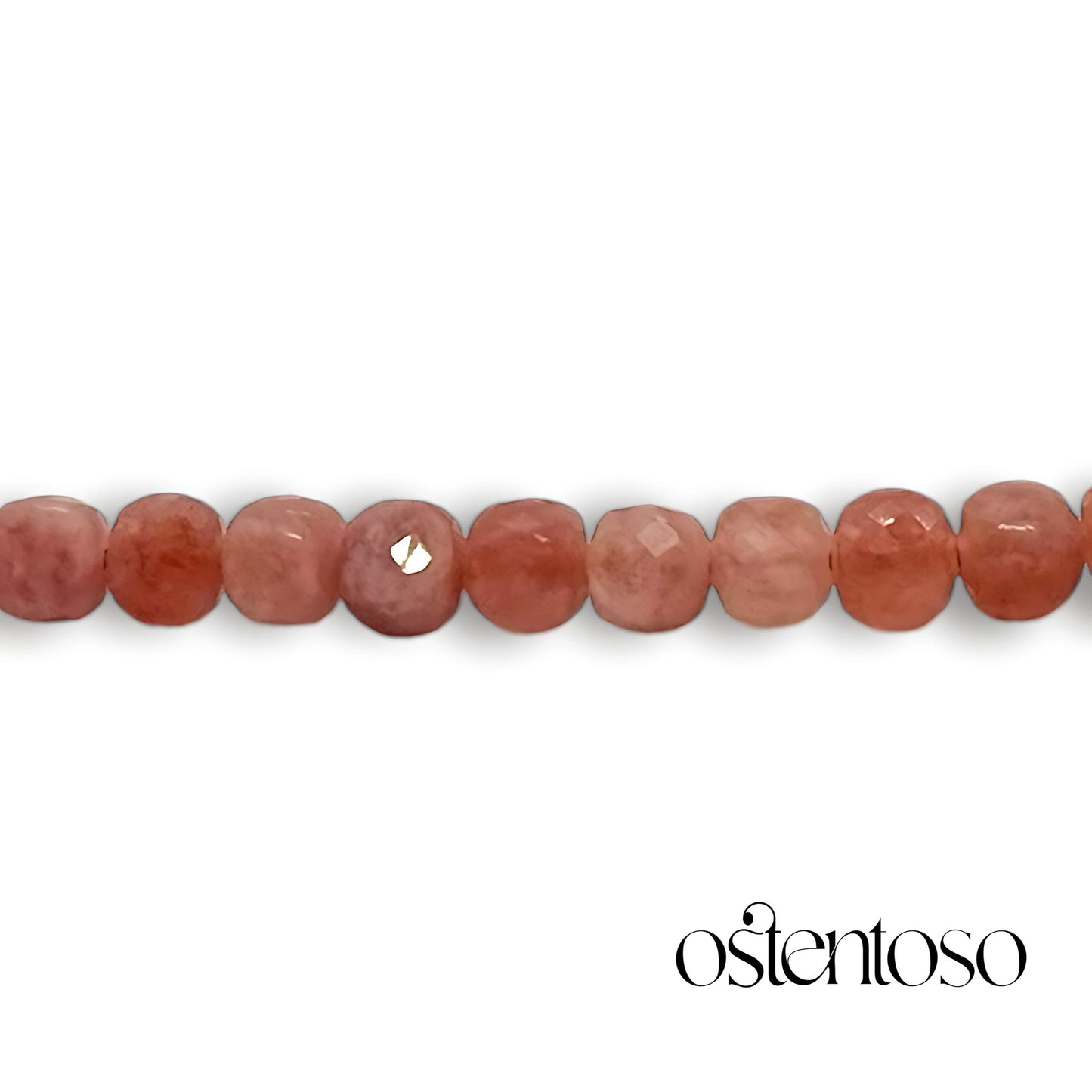Sunstone (Heliolite) bracelet, cubic size No. 6 mm.