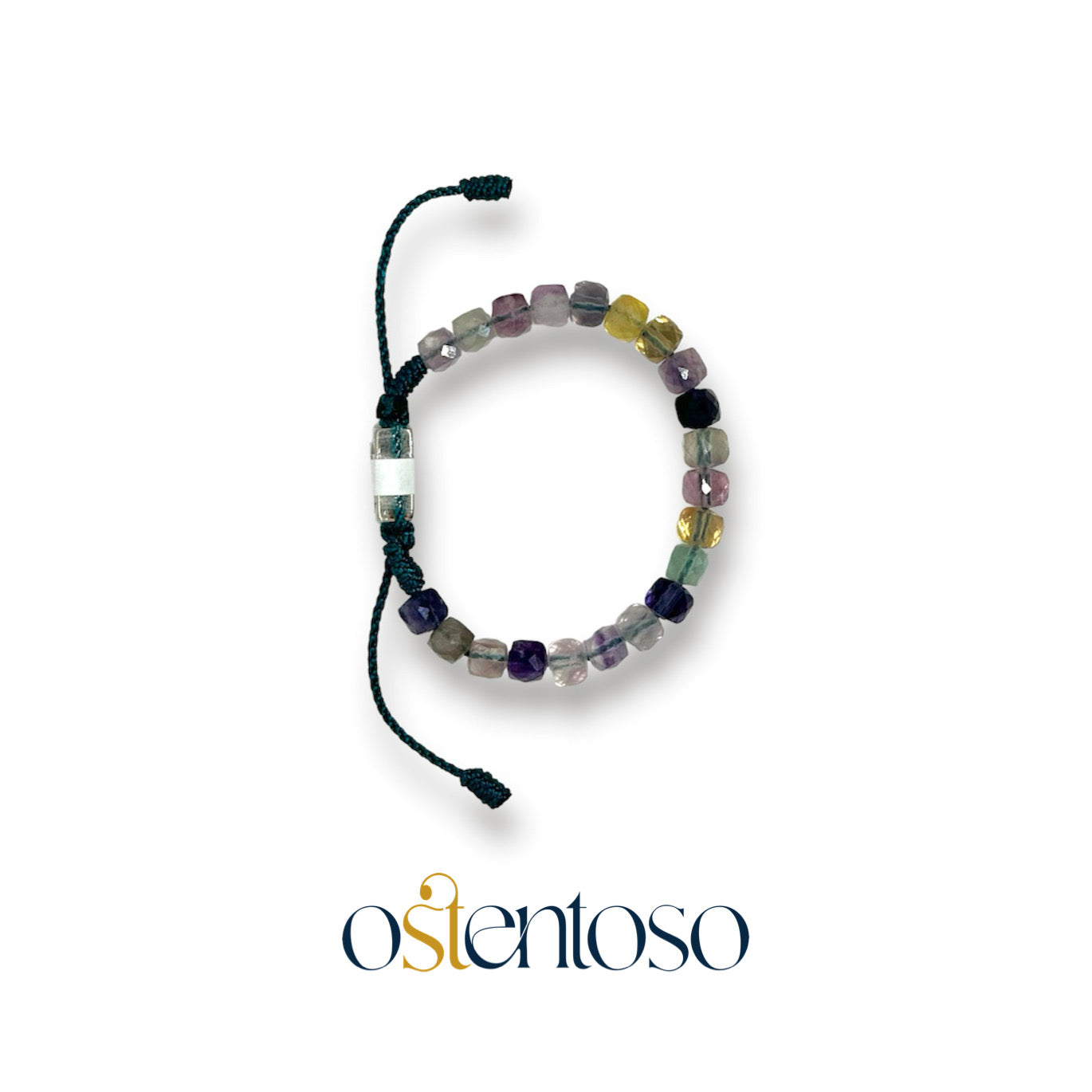 Bracelet facetté en fluorite cubique taille n°6 mm.