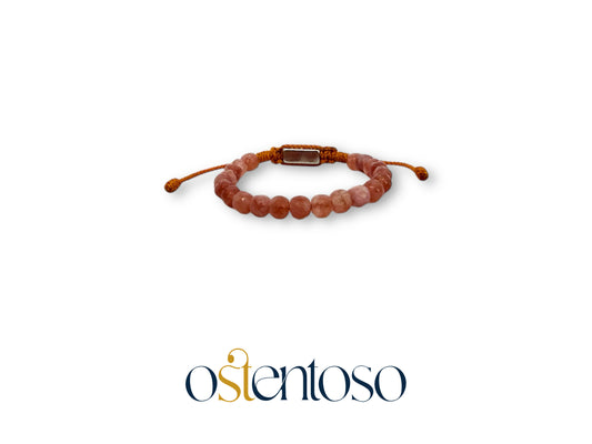 Bracelet Pierre de Soleil Cubique (Héliolite) taille n° 6 mm.