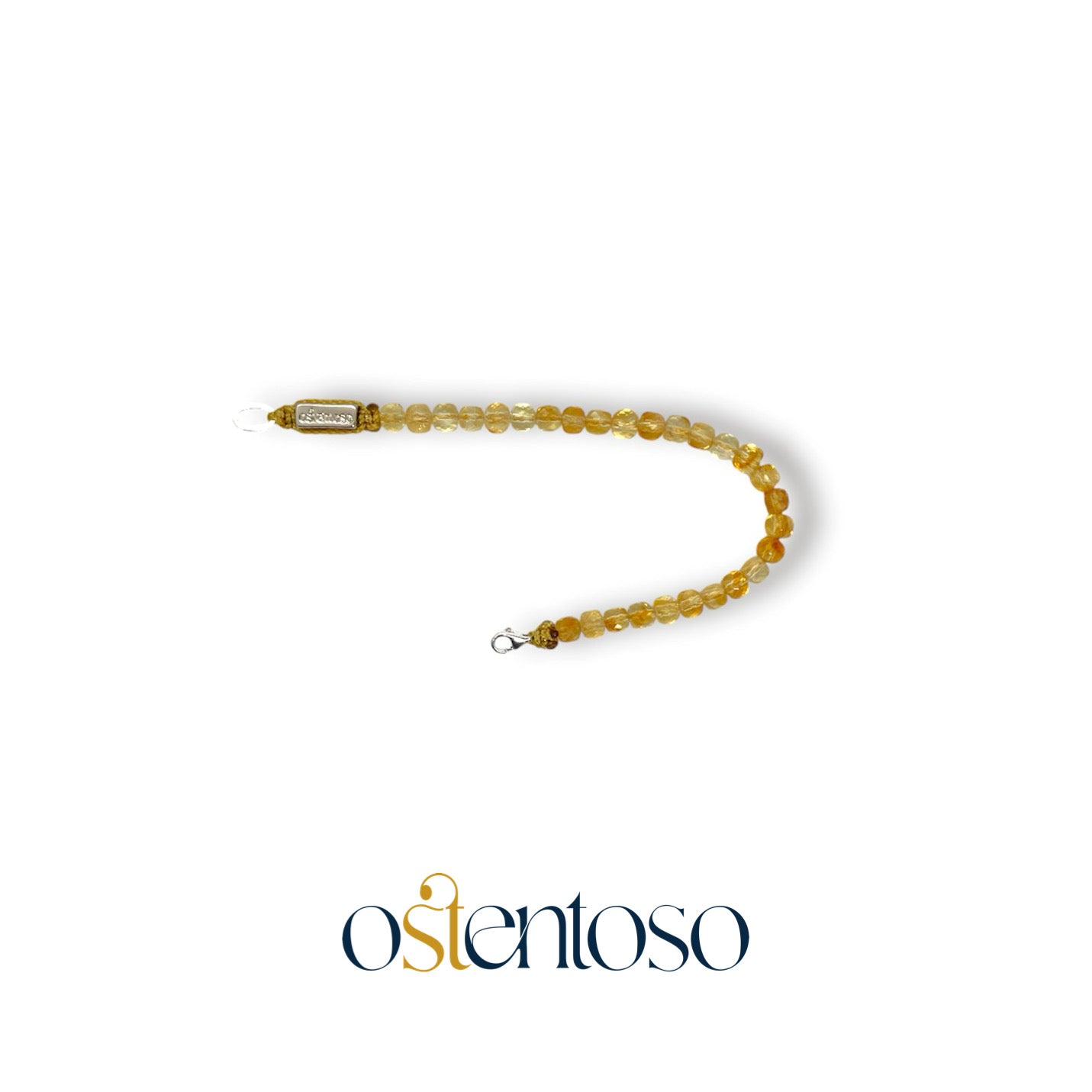 Bracelet Quartz Citrine cubique facetté taille n°6 mm.