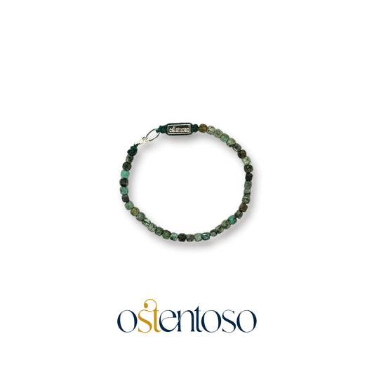 Bracelet Turquoise Africain Cubique taille n°4 mm.