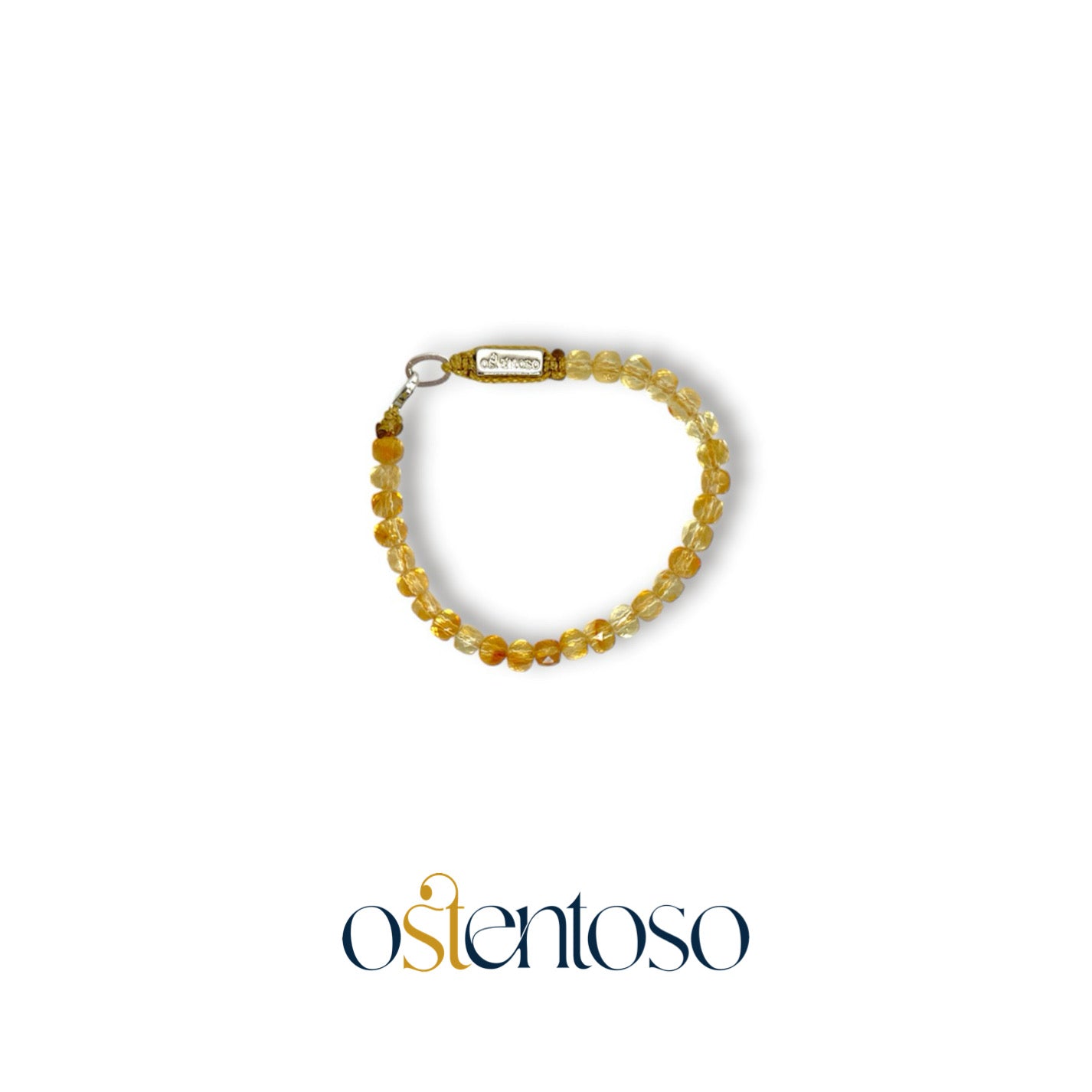 Bracelet Quartz Citrine cubique facetté taille n°6 mm.