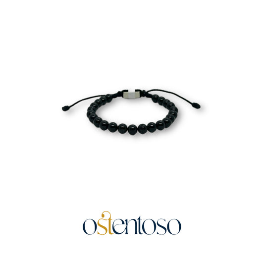 Bracelet sphérique en tourmaline noire taille n°6 mm.