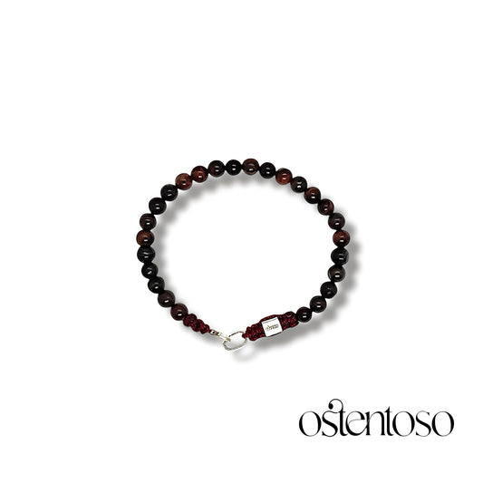 Spherical red tiger's eye bracelet size No. 6 mm.