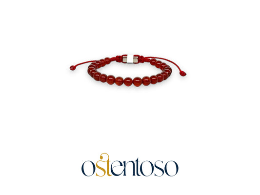 Bracelet sphérique en cornaline taille n° 6 mm.