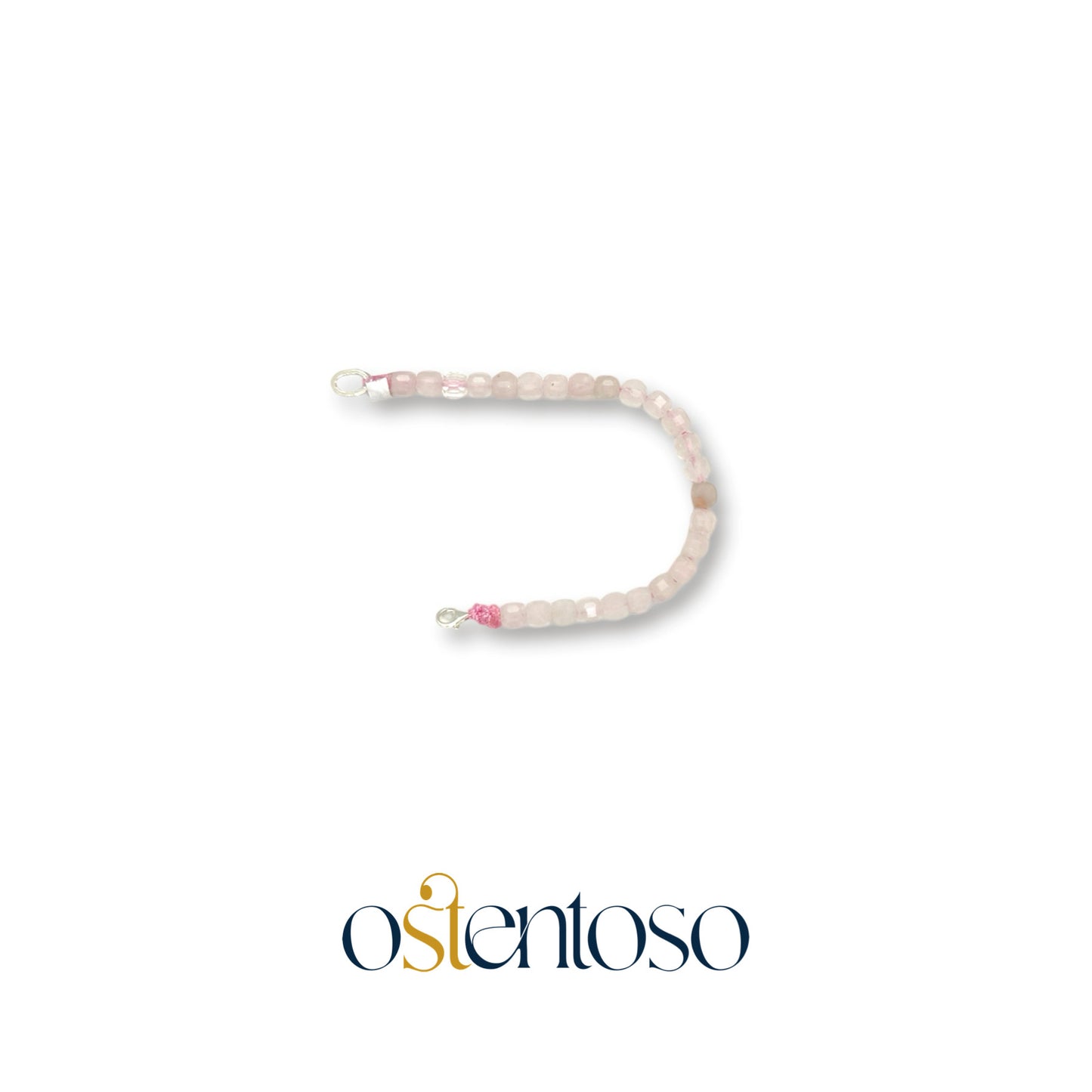 Bracelet Quartz Rose cubique facetté taille n°6 mm.