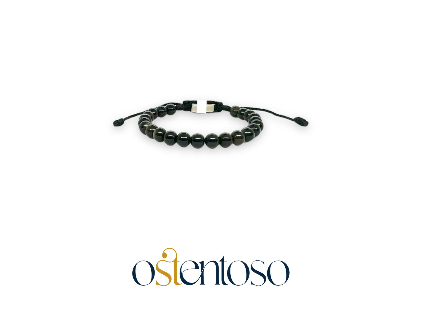 Spherical Obsidian Bracelet size No. 6 mm.