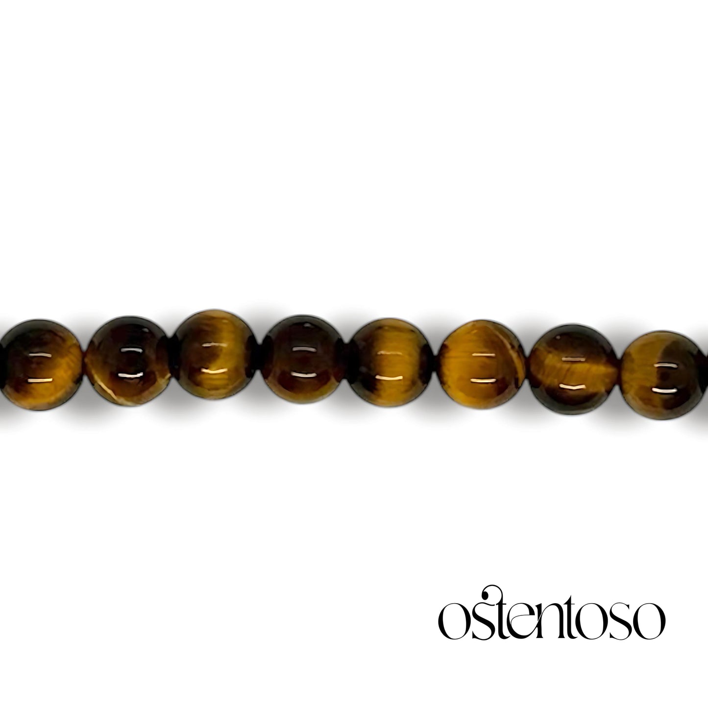 Bracelet sphérique Œil de Tigre doré taille n°6 mm.