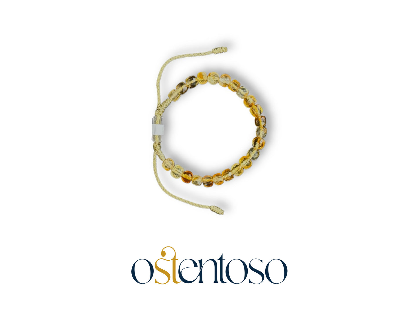 Faceted cubic Citrine Quartz bracelet size No. 6 mm.