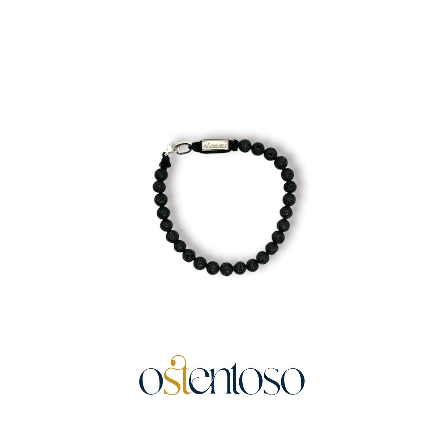 Bracelet sphérique en roche volcanique taille n°6 mm.