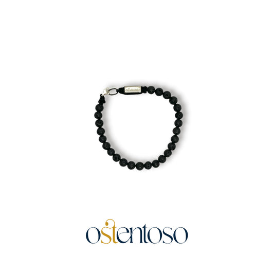 Bracelet sphérique en roche volcanique taille n°6 mm.
