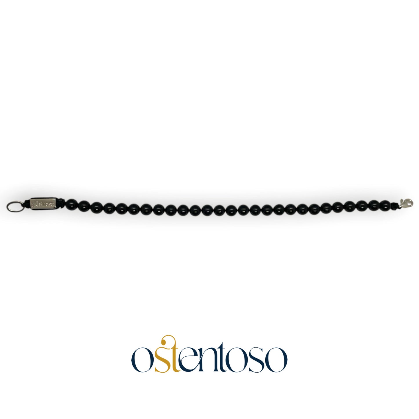 Bracelet tourmaline noire sphérique taille n°6 mm.