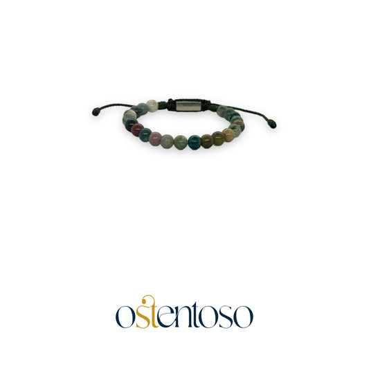 Spherical Indian Agate bracelet size No. 6 mm.