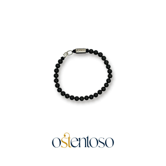 Bracelet tourmaline noire sphérique taille n°6 mm.
