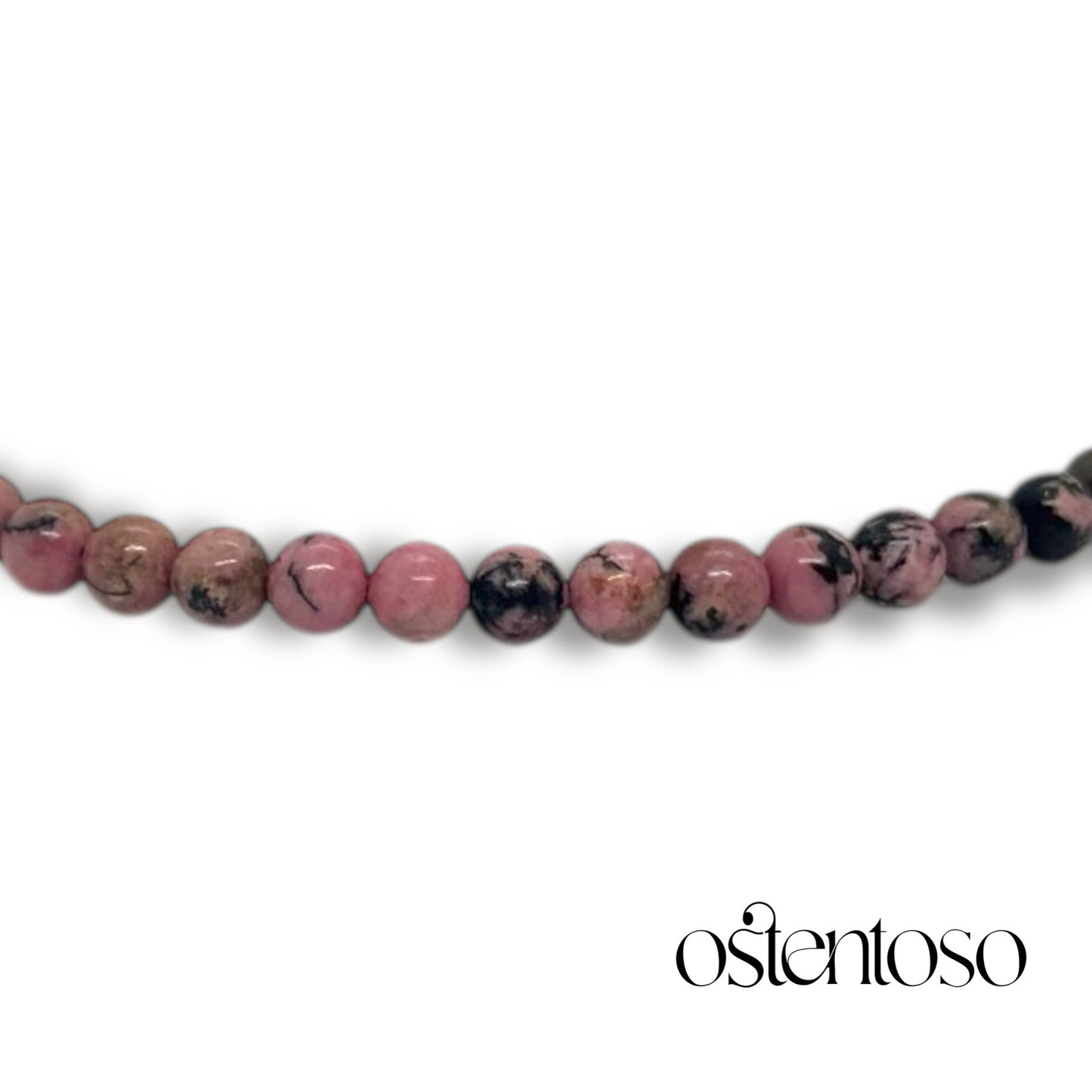 Bracelet Rhodonite sphérique taille n°6 mm.