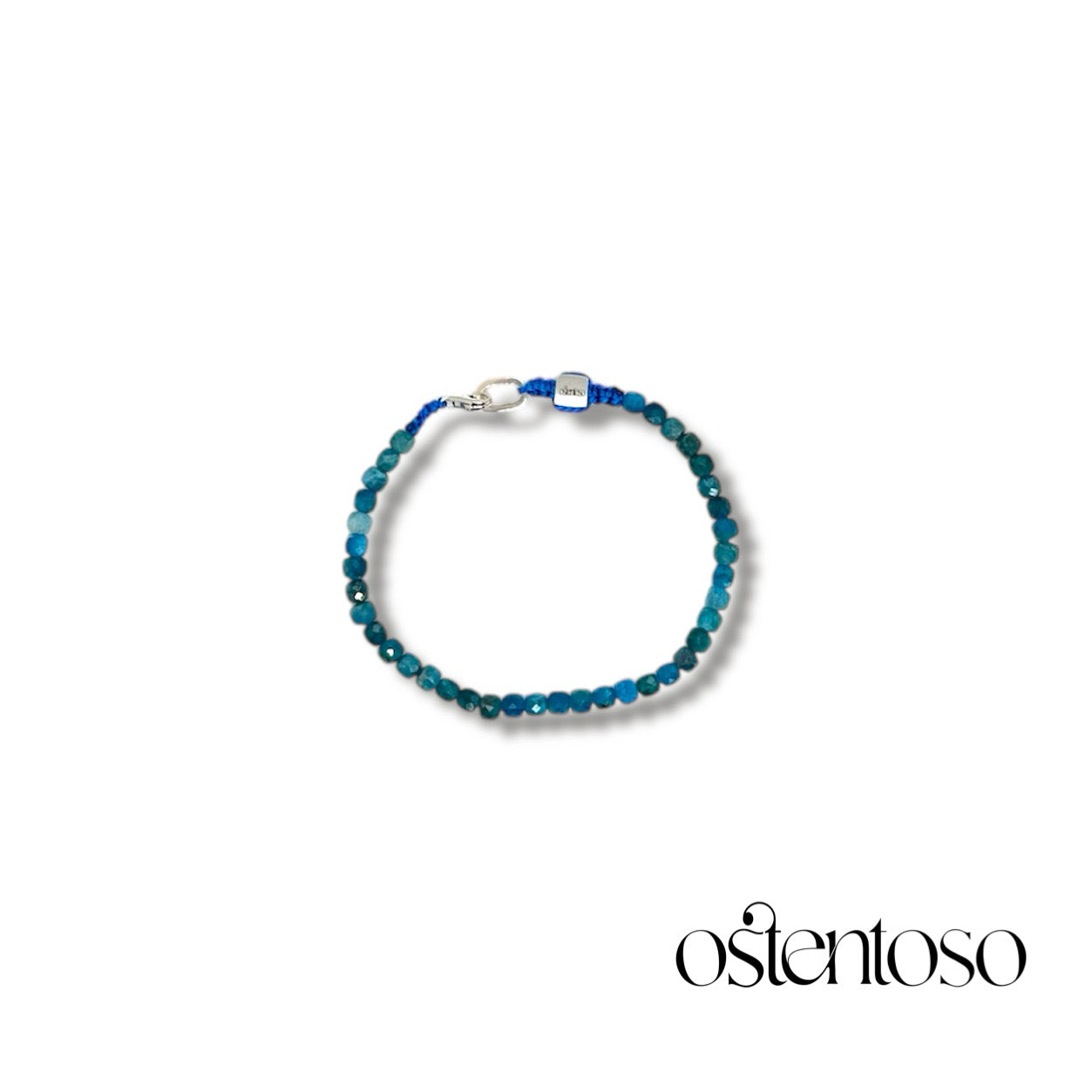Bracelet Quartz Apatite cubique facetté taille n°4 mm.