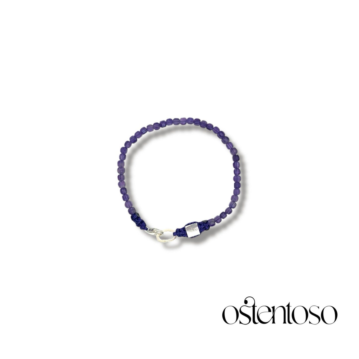 Brazalete Amatista cubico facetado tamaño No. 3 mm.