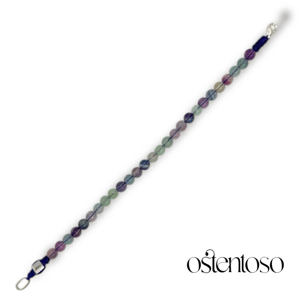Brazalete Fluorita esferica tamaño No. 6 mm.