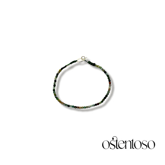 Brazalete Agata india cubico facetado tamaño No. 2 mm.