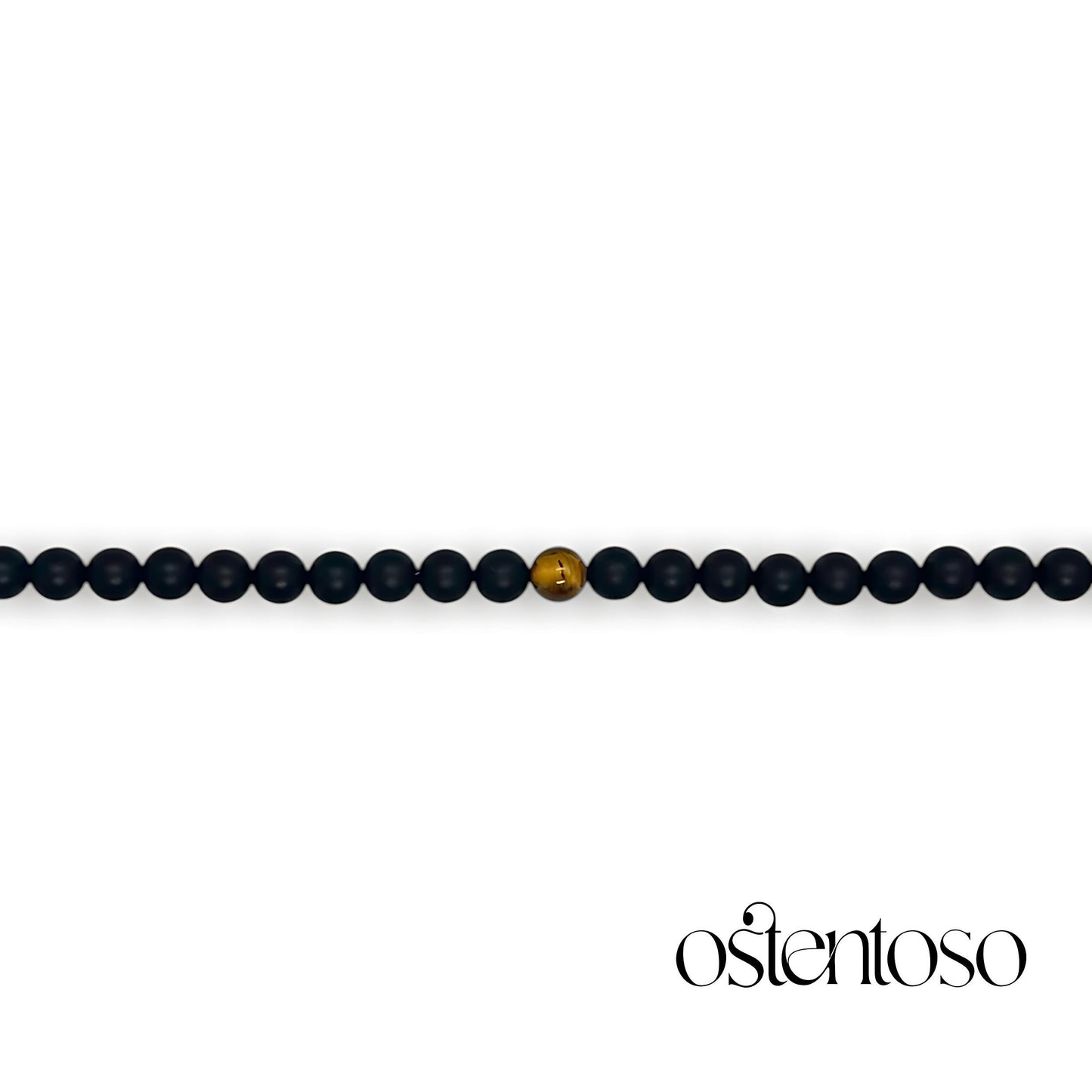 Brazalete Onix negro mate esferico tamaño No. 6 mm.