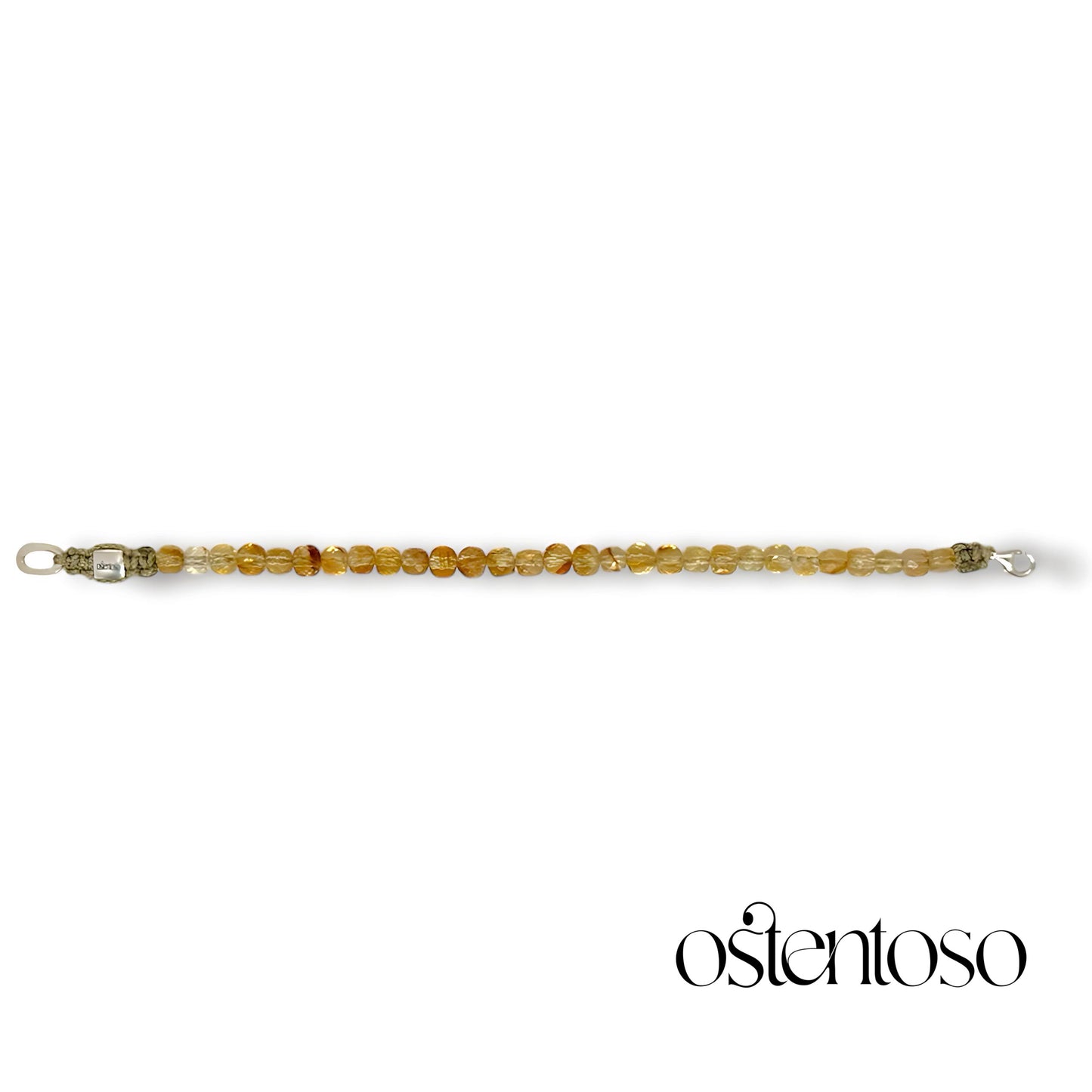 Faceted cubic Citrine Quartz bracelet size No. 6 mm.
