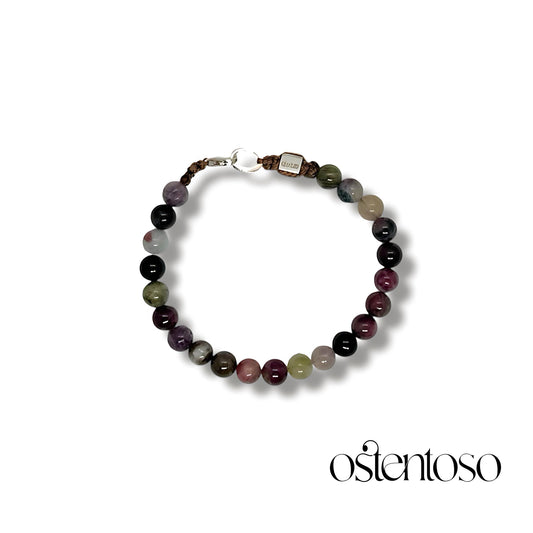 Multicolor Tourmaline spherical bracelet size No. 5 mm. 