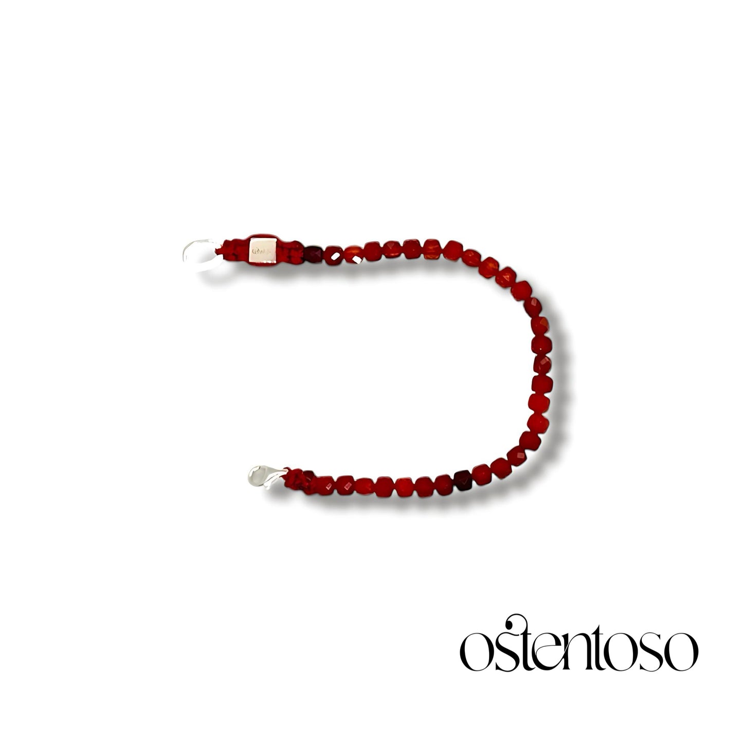 Cubic Veined Carnelian Bracelet Size No. 4 mm.