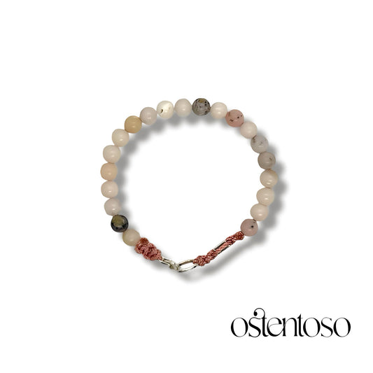 Spherical Pink Opal Bracelet size No. 6 mm.