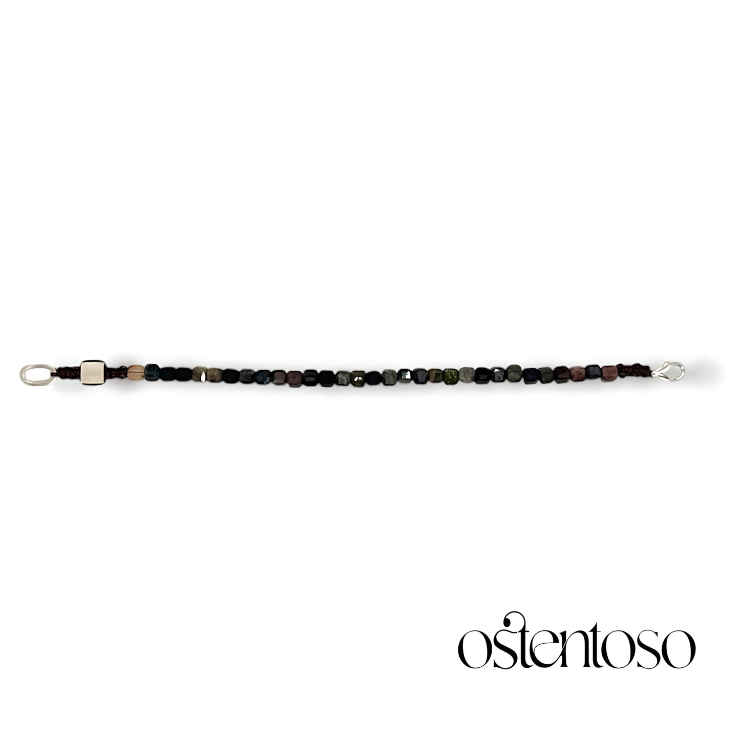 Multicolor Tourmaline Bracelet faceted cubic size No. 4 mm.