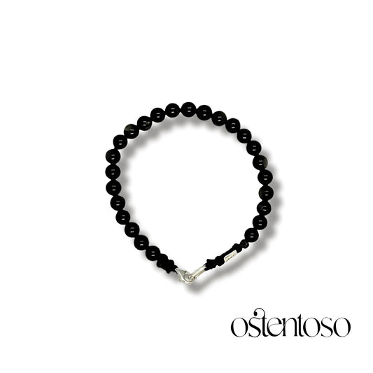 Spherical Obsidian Bracelet size No. 6 mm.