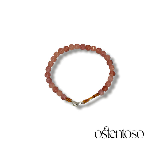 Faceted cubic Sunstone bracelet size No. 6 mm.