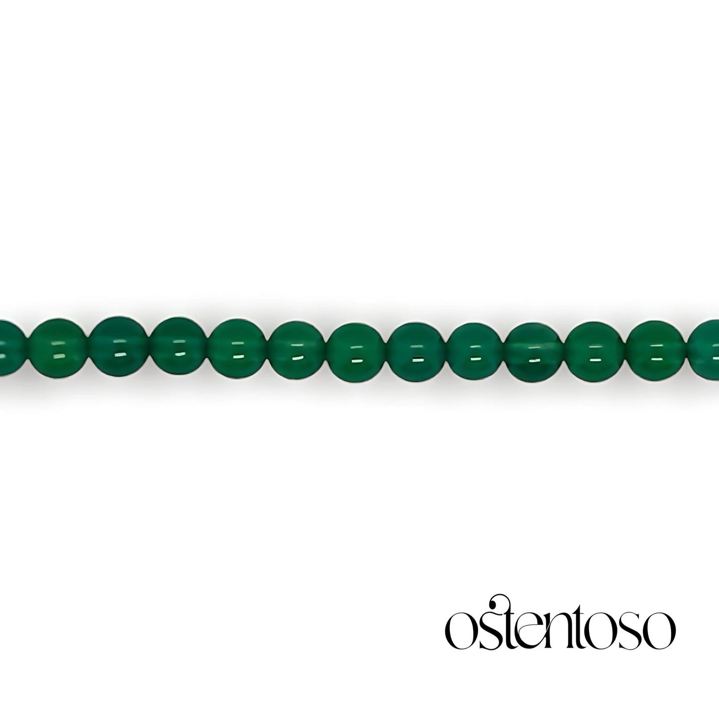 Brazalete Agata verde esferica tamaño No. 6 mm.