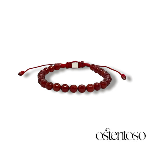 Spherical Carnelian bracelet size No. 6 mm.