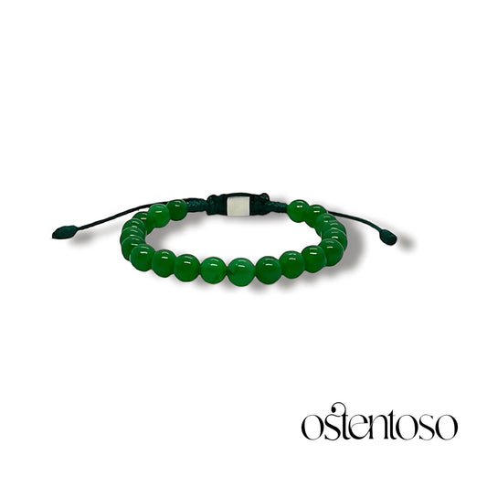 Spherical green Jade bracelet size No. 6 mm.